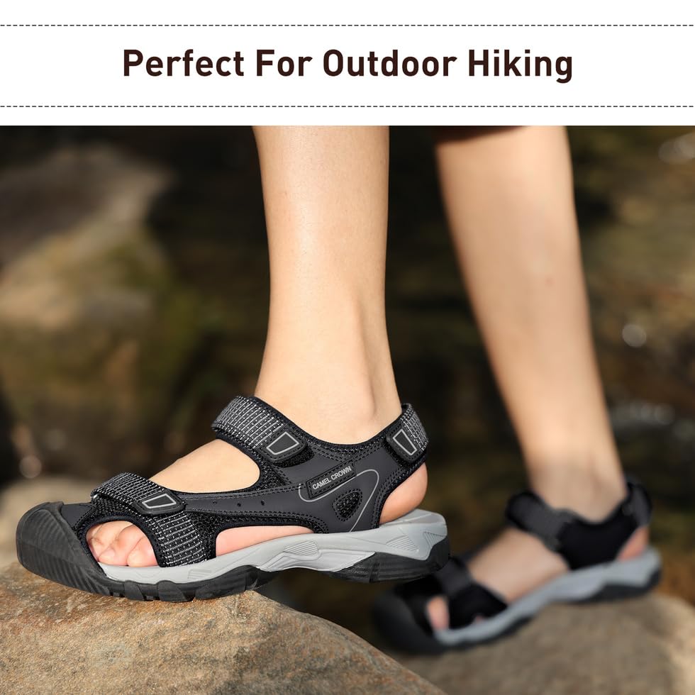 CAMEL CROWN Women's Waterproof Hiking Sandals - Closed Toe for Beach & Camping