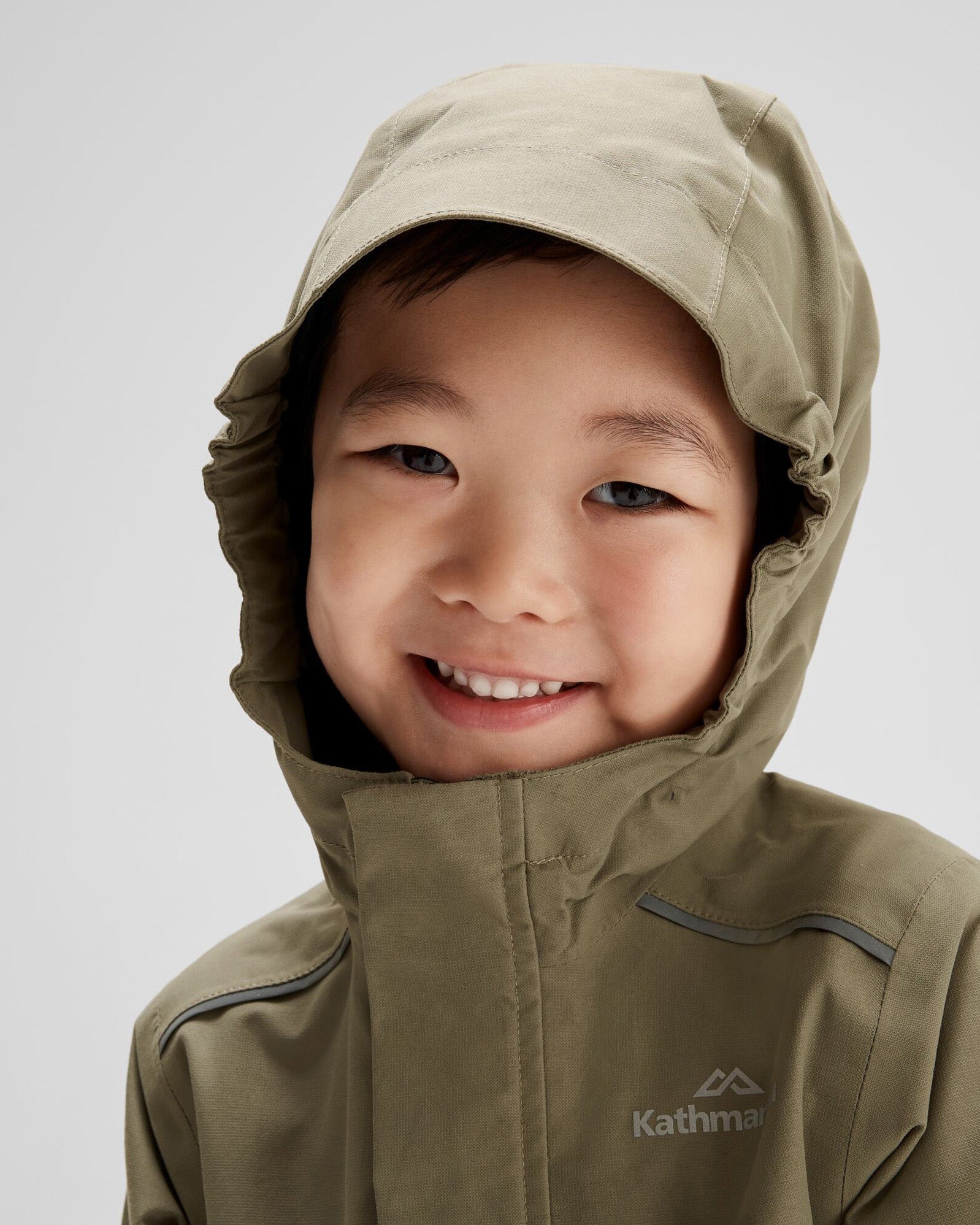 Waterproof Andulo 2-Layer Kids' Rain Jacket for Boys & Girls - Lightweight Outdoor Windbreaker for Hiking, School & Playtime (Beech Color)