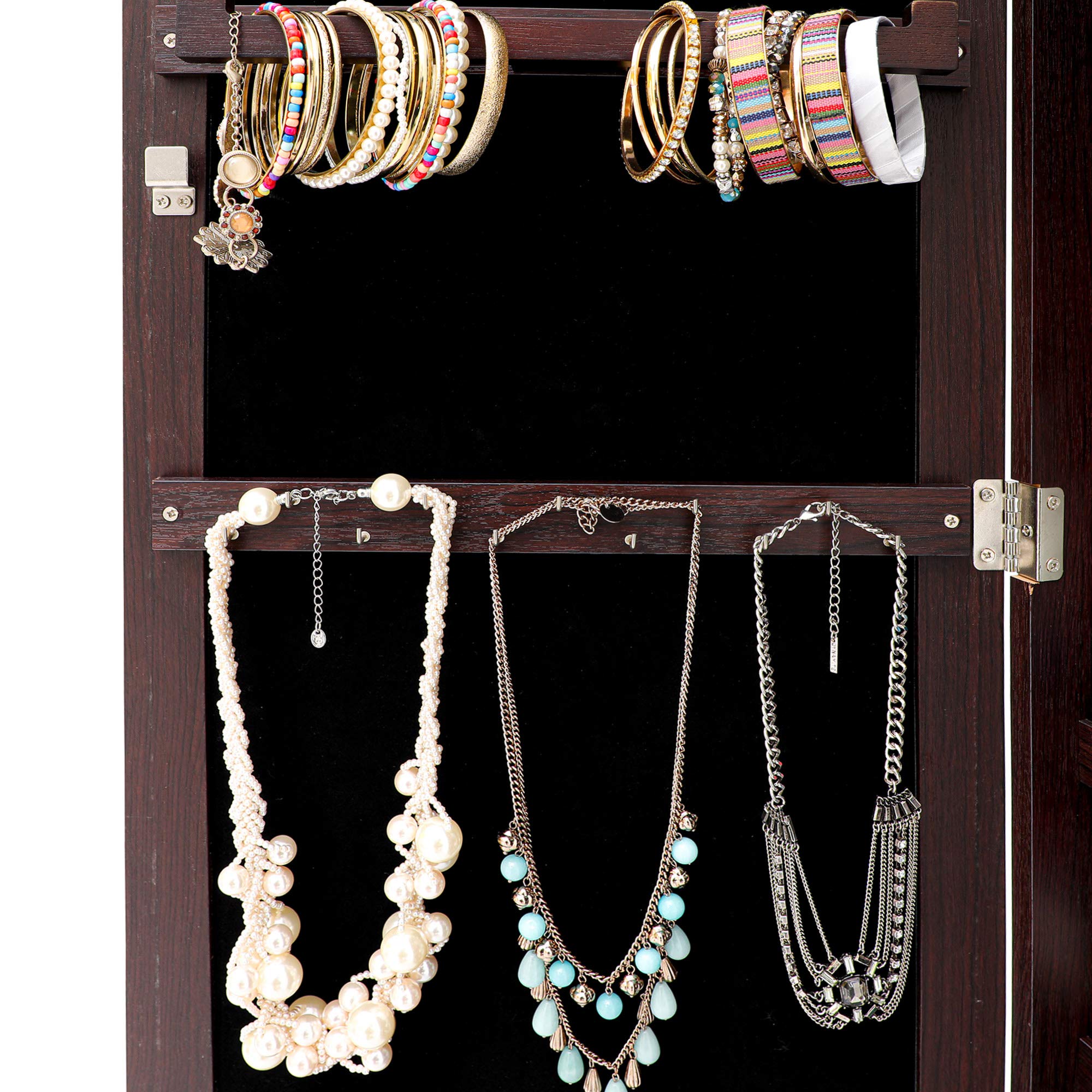 Fashion Jewelry Storage Mirror Cabinet - Hanging Door/Wall Organizer for Bedroom