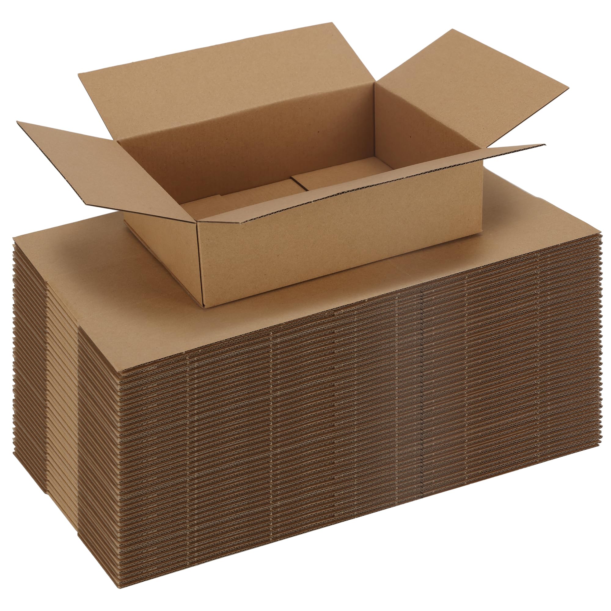 CRUGLA 40 Pack 10x7x3 Inch Corrugated Cardboard Shipping Boxes - Small Business Mailing & Packing Supplies for Ecommerce, Retail & Home Organization