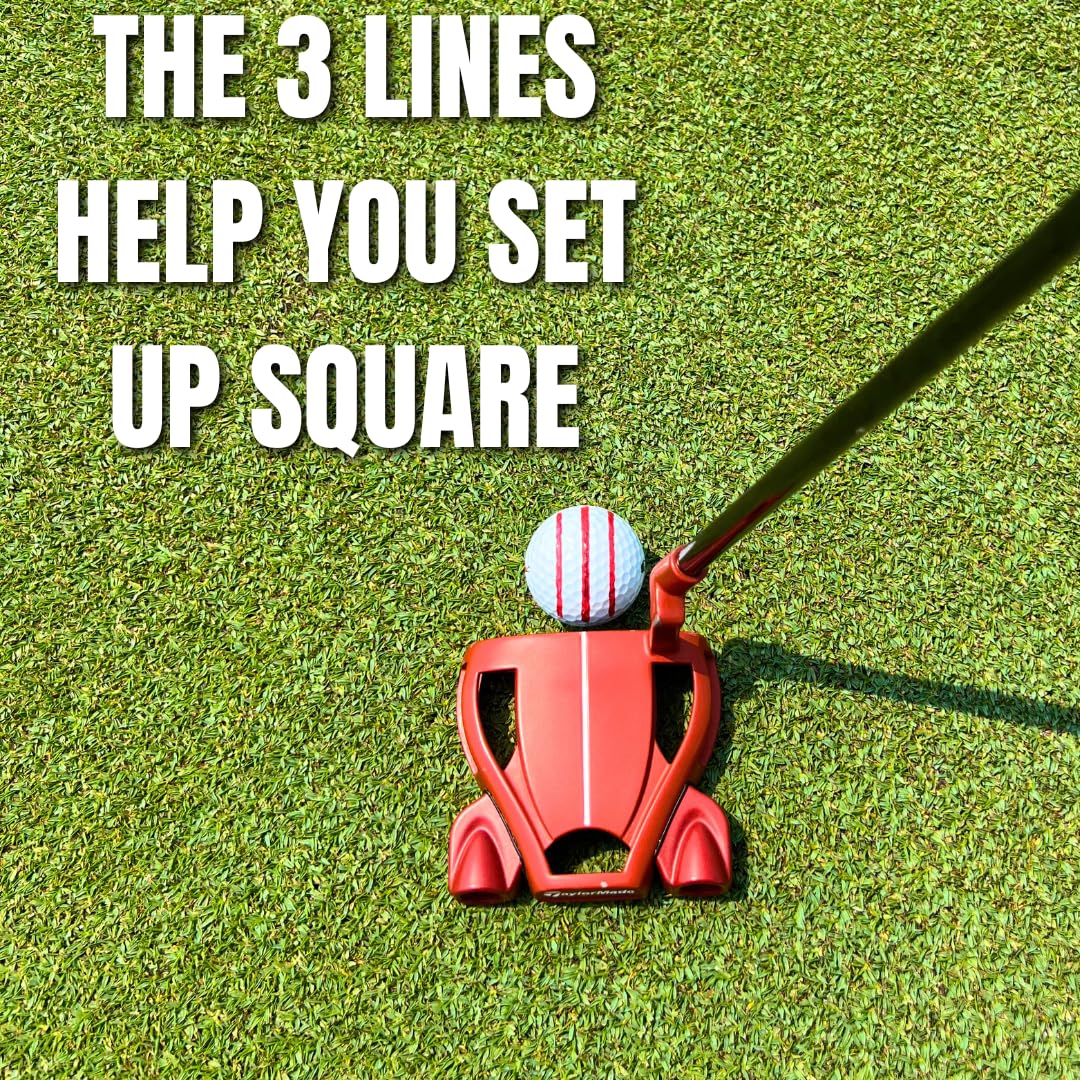 Premium Golf Ball Alignment Tool & Marker Kit - Golf Ball Stencil, Line Marker & Liner for Perfect Putting Alignment | Ideal for Practice, Tournaments & Golf Training Accessories