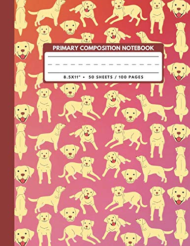 Cute Yellow Labrador Retriever Composition Notebook - 8.5x11