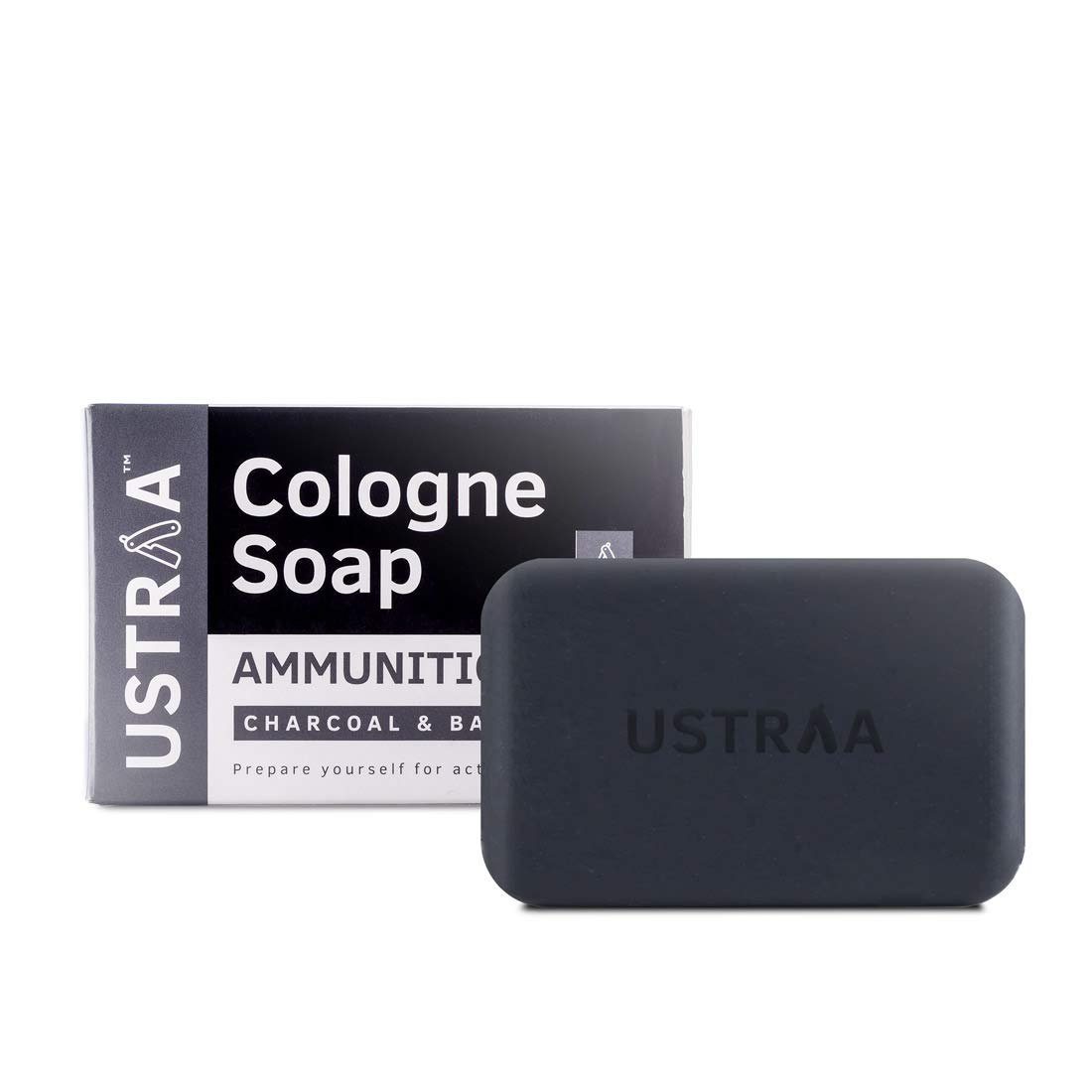 Ustraa Ammunition Cologne Soap - Charcoal & Bay Leaf Scented, 125g | Activated Charcoal Cleansing Bar | Cologne & Rebel Cologne Soap - Oak & Walnut, 125g | Gentle Exfoliation with Walnut Granules | Perfect for Men's Daily Skincare & Grooming Routine