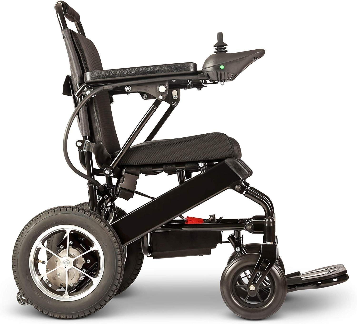 **Foldable Heavy Duty Electric Wheelchair for Adults - FAA Approved Travel Safe Power Wheelchair (Black) | Ideal for Air Travel, Outdoor Mobility & Daily Use**