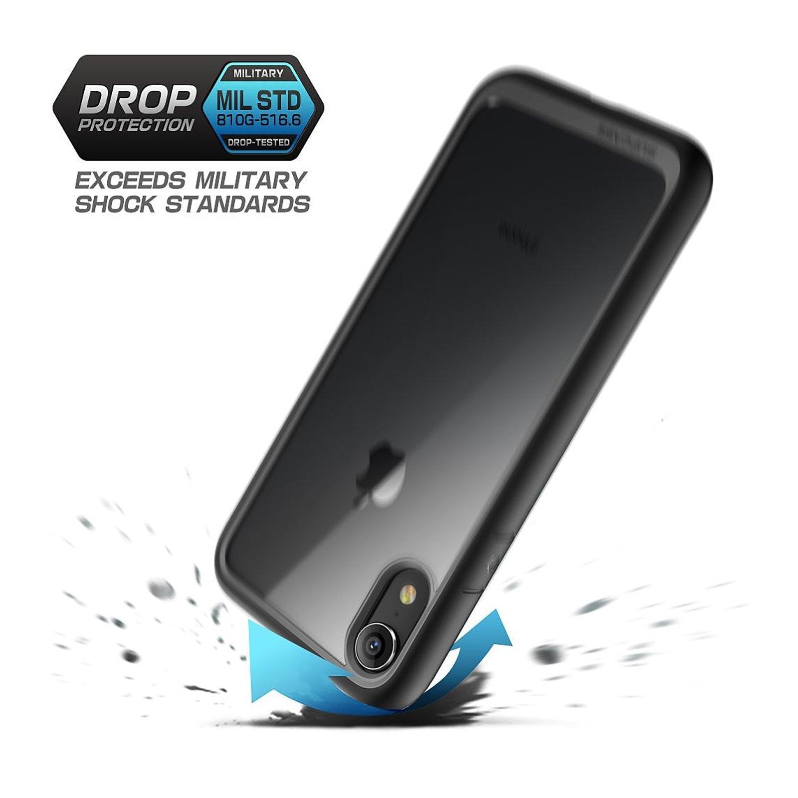 iPhone XR Case - Unicorn Beetle Style Slim Clear Protective Cover (Black) - Shockproof & Scratch Resistant for Daily Use, Work & Outdoor Activities