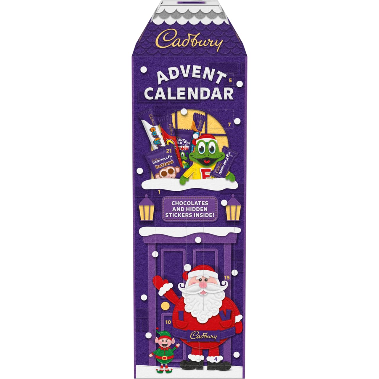 Cadbury Dairy Milk Christmas Chocolate Advent Calendar 90G - Countdown to Christmas with 24 Delicious Chocolate Treats - Perfect for Holiday Gifts, Stocking Stuffers & Family Traditions