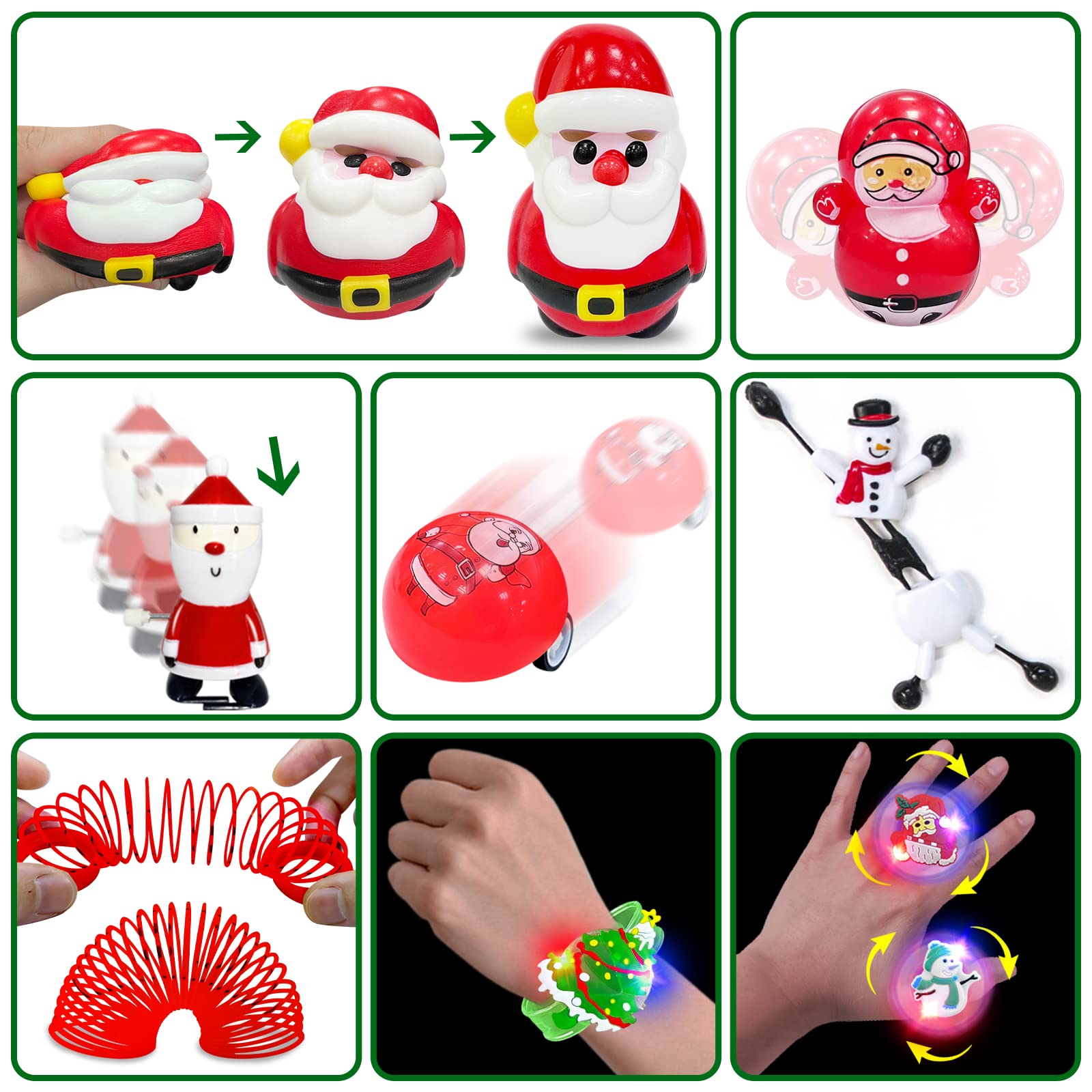 **2024 Christmas Advent Calendar for Kids - 24 Days Countdown with 3 Giant Glow Puffer Balls & 21 Stress Relief Sensory Fidget Toys - Perfect Stocking Stuffers for Boys & Girls - Fun Holiday Countdown & Sensory Play**