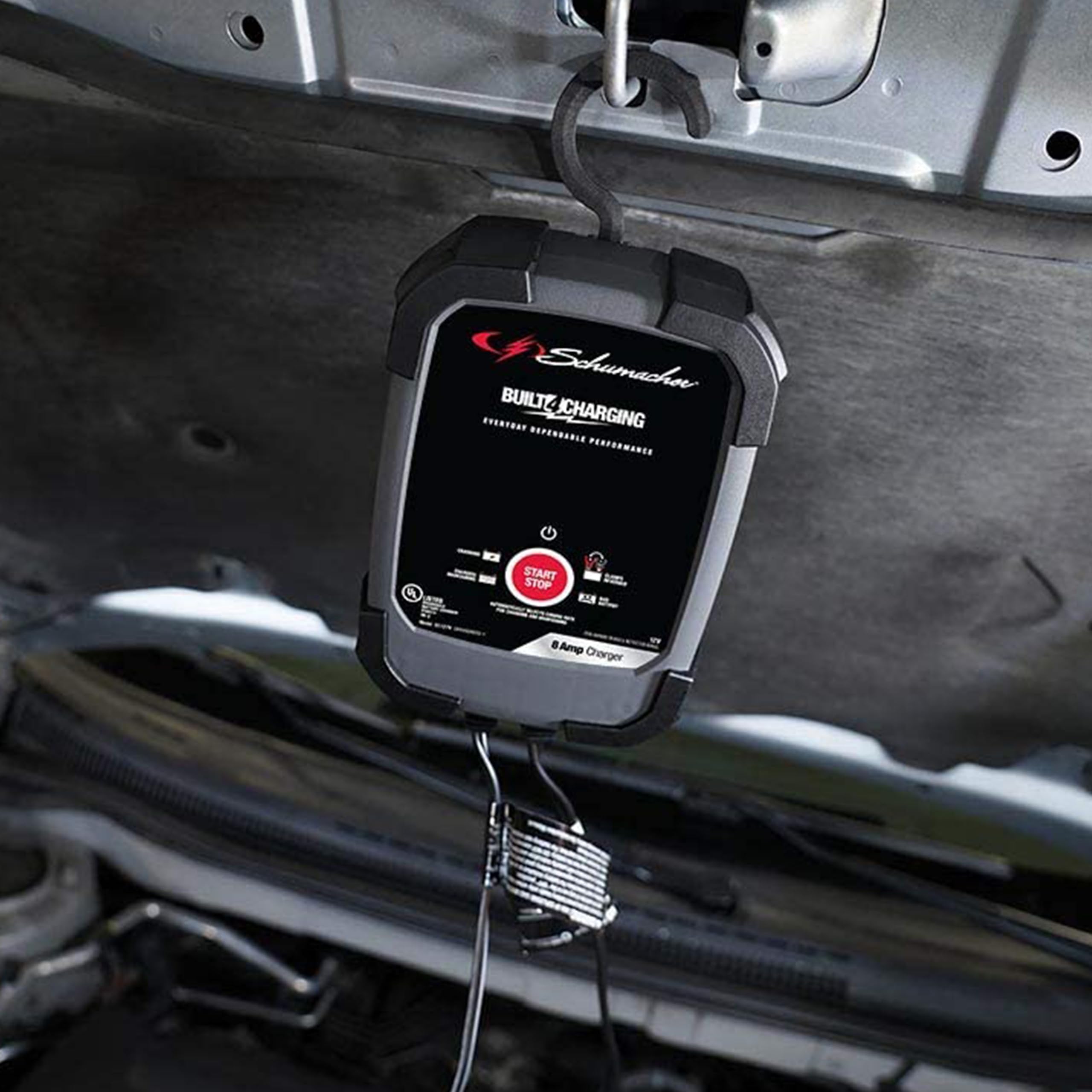 Schumacher SC1279 8A 12V Rapid Battery Charger for Cars, Trucks, SUVs - Fast Charging & Maintenance Mode - Perfect for Home Garage, Road Trips & Emergency Vehicle Jump Starts