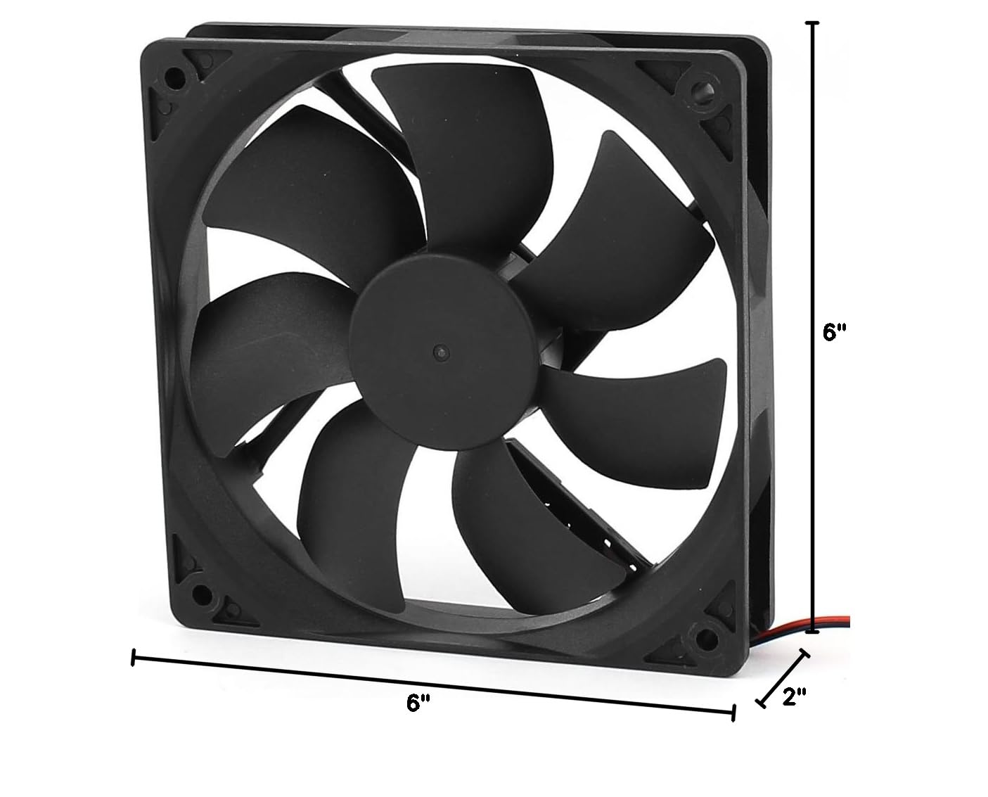 uxcell DC 12V 120mm PC Cooling Fan - 120x120x25mm Plastic 7-Blade Case Fan with Dustproof Mesh Filter for Computer, Gaming PC, and Server Cooling