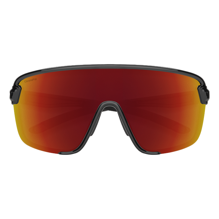 Bobcat Sunglasses - Black Frame with ChromaPop Red Mirror Lenses for UV Protection & Enhanced Clarity | Perfect for Running, Cycling & Outdoor Sports