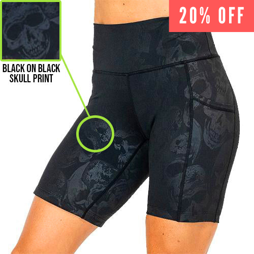 Shadow Skulls Print Shorts - Trendy Casual Men's & Women's Summer Shorts for Beach, Gym, and Streetwear Fashion