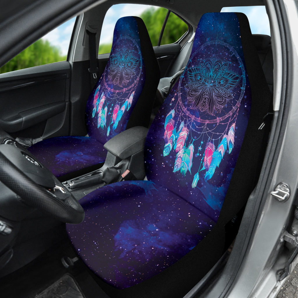 Boho Galaxy Dreamcatcher Car Seat Covers for Cars - Stylish & Protective Car Accessories for Women, Men - Perfect for Road Trips, Daily Commute & Boho Decor