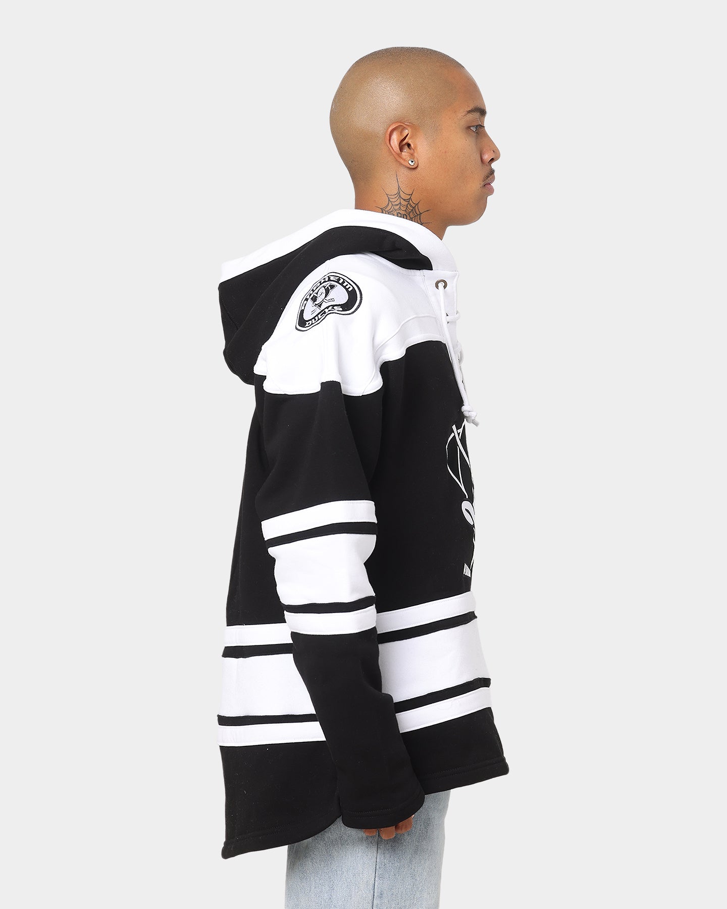 47 Brand Anaheim Ducks NHL Superior '47 Lacer Hoodie - Men's Jet Black Pullover Sweatshirt for Hockey Fans & Streetwear Fashion | Game Day & Casual Wear