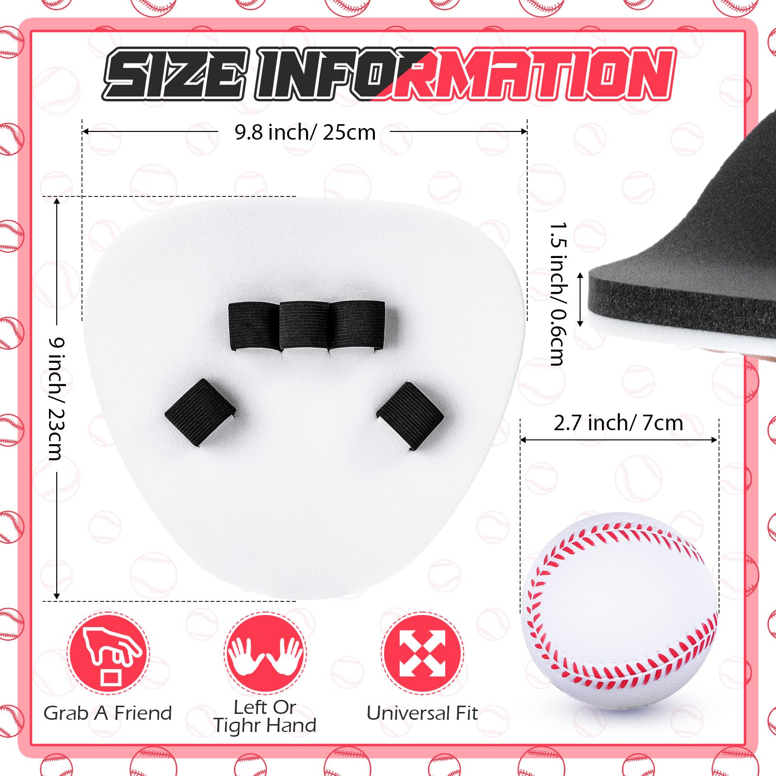 **Best Baseball & Softball Fielding Trainer – 2-Hand Pancake Infield Training Glove with Foam Practice Baseballs for Youth & Adults – Indoor & Outdoor Drills, Backyard Practice, Team Training**