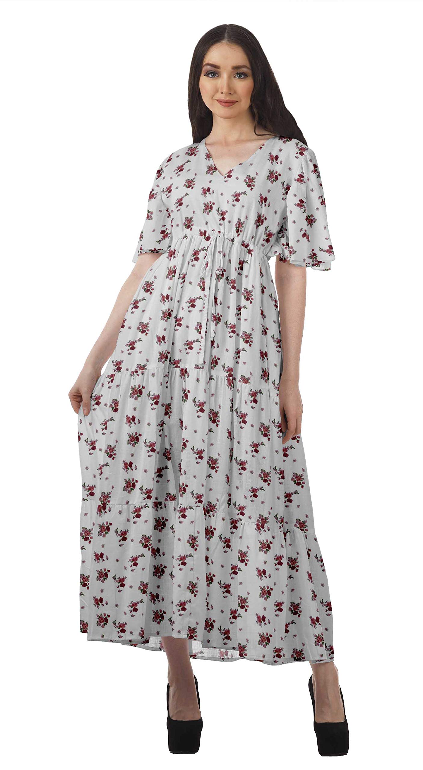 Stylish Moomaya Printed Summer Dresses for Women - Short Sleeve Party & Casual Outfits | Perfect for Beach Vacations, Date Nights and Summer Gatherings