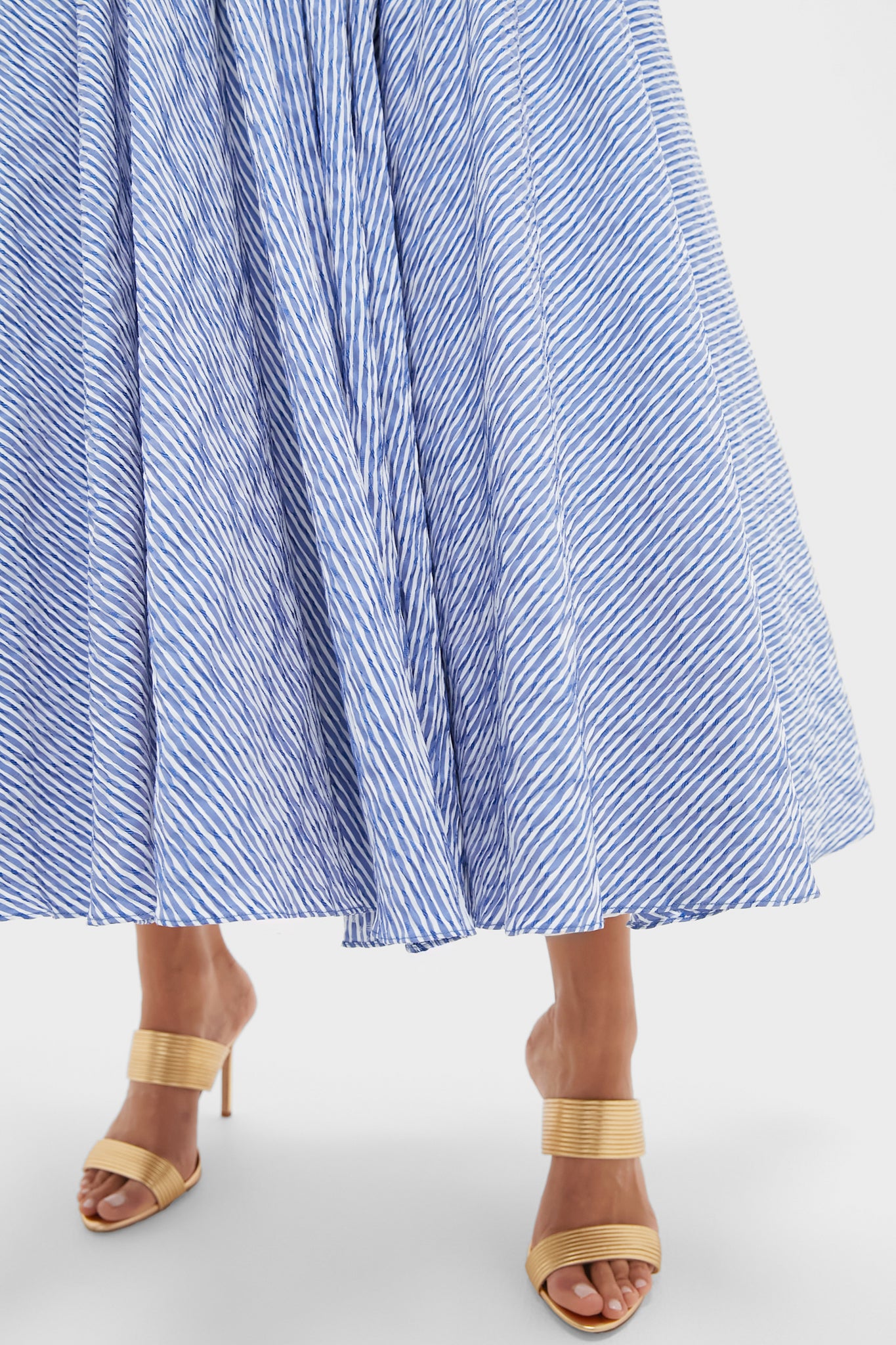 Stylish Blue Stripe Summer Dress for Women - Lightweight & Comfortable Casual Wear - Perfect for Beach, Vacation, and Outdoor Activities