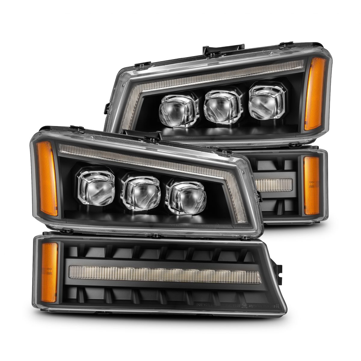 03-06 Chevrolet Silverado & 02-06 Avalanche (No Body Cladding) NOVA Series Black LED Projector Headlights - High Performance Lighting for Night Driving & Off-Road Adventures