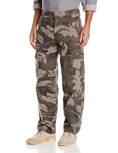 Wrangler Authentics Men's Fleece Lined Cargo Pants - Winter Work Pants with Pockets for Outdoor, Hiking & Casual Wear