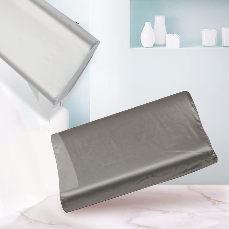 THXSILK 19 Momme 100% Natural Mulberry Silk Pillowcase for Cervical Contour Memory Foam & Latex Pillows - King Size, Charcoal Grey, Washable & Hypoallergenic - Perfect for Neck Pain Relief & Hair/Skin Care