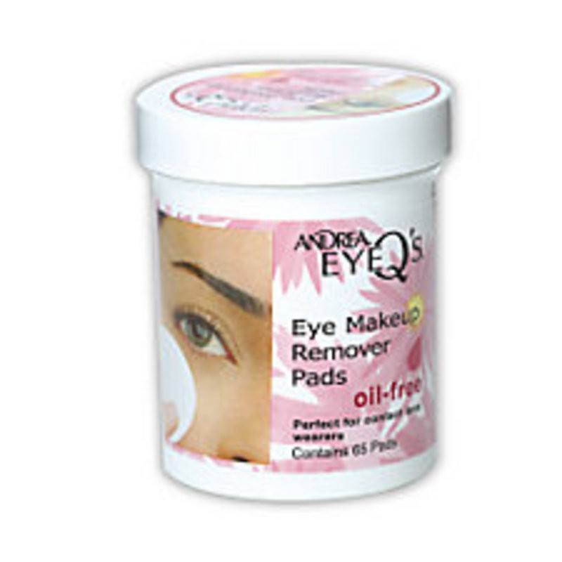 Andrea Eye Qs Oil-Free Makeup Remover Pads - 65 Count | Gentle & Effective for Sensitive Skin | Perfect for Travel & Daily Skincare Routine