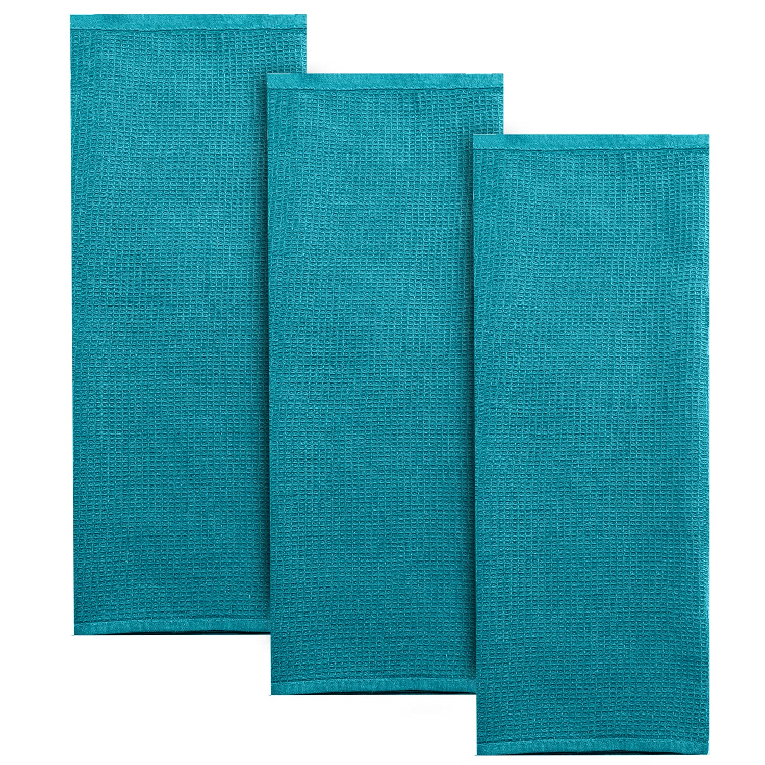 Premium 100% Natural Cotton Kitchen Towels - Super Absorbent, Lint-Free, Machine Washable - 16