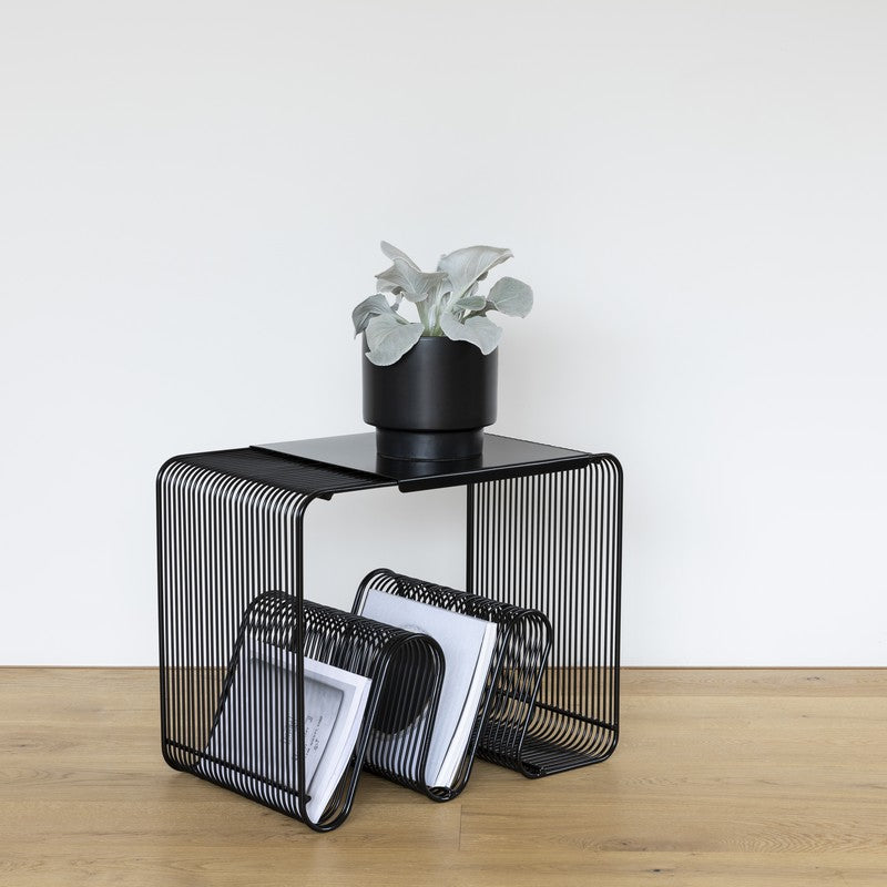 Bantay Nesting Tables Set of 2 - Modern Side End Tables for Living Room, Bedroom, Office - Space Saving Accent Tables with Sturdy Metal Frame