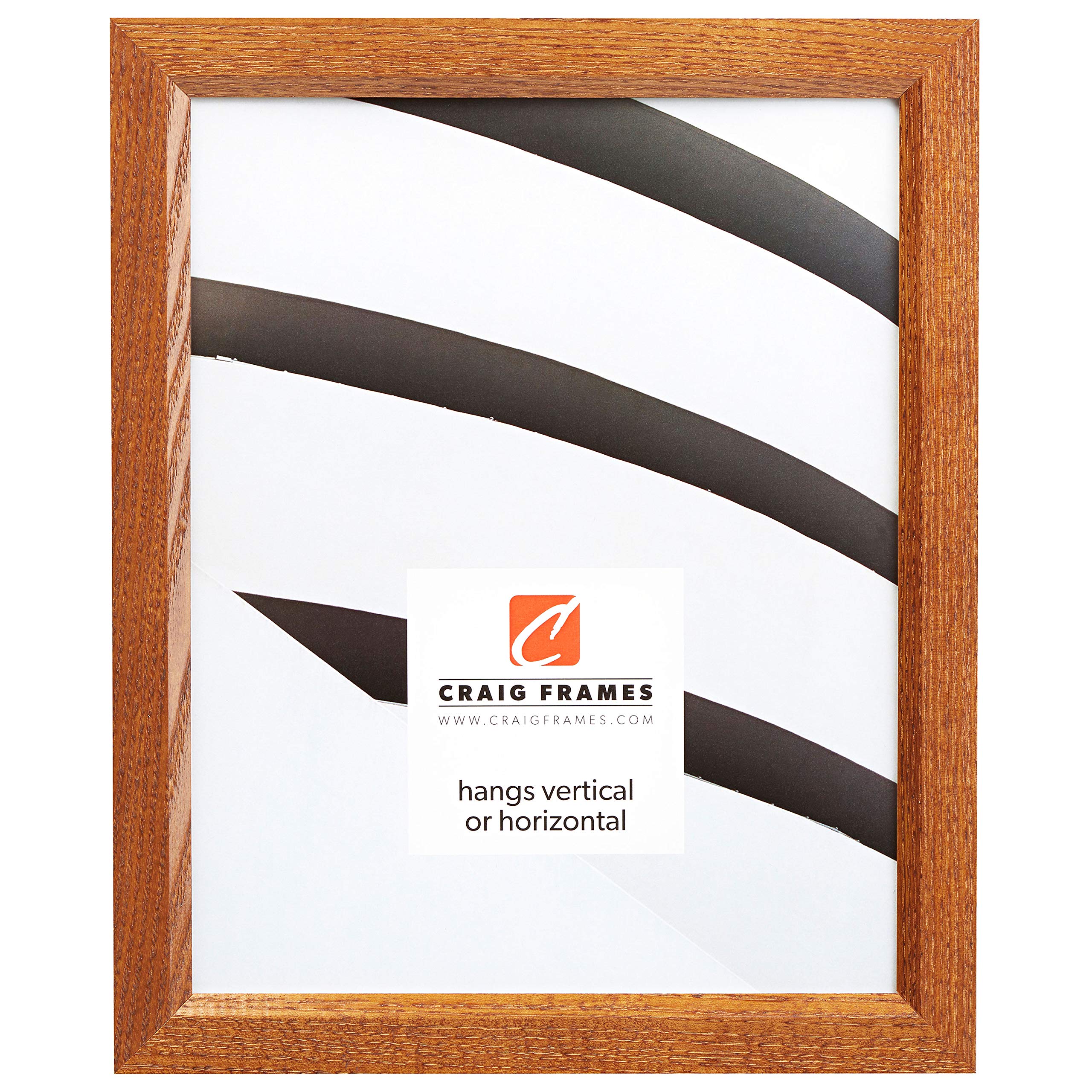 Craig Frames 8261610 11x17 Inch Real Wood Grain Picture Frame - 0.84 Inch Wide Rich Brown - Perfect for Home Decor, Office Display & Photo Gifts