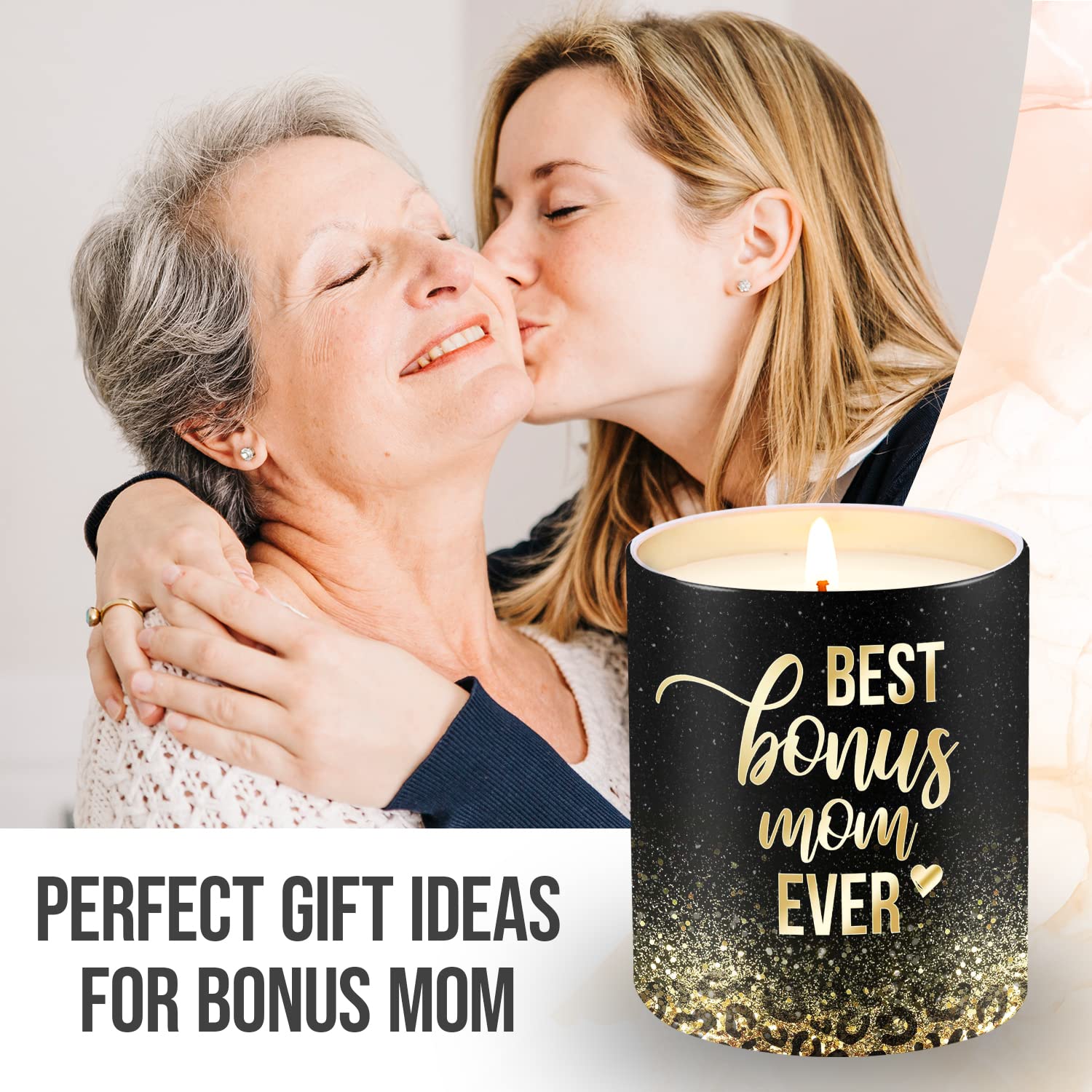 Vanilla Lavender Scented Candle 10oz - Thoughtful Gift for Stepmom, Mother-in-Law, Bonus Mom | Perfect for Birthday, Christmas, Mother's Day & Thanksgiving | Aromatherapy Candle for Relaxation & Home Decor
