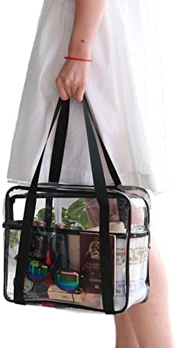 Louise Maelys Large Waterproof Clear Makeup Bag - Travel Toiletry Organizer for Cosmetics | Perfect for Airplane Carry-on, Gym Essentials & Bathroom Storage