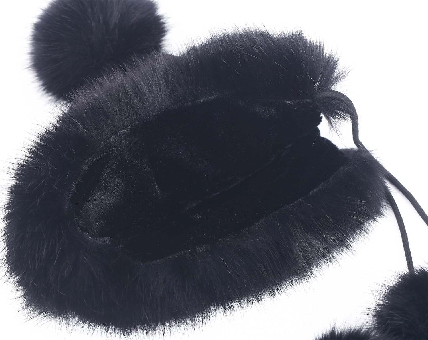 S.ROMZA Women's Faux Fur Knitted Beanie Hat with Pompom - Warm Winter Skull Cap with Ear Flaps - Soft Fleece Lined Snow Hat for Cold Weather - Perfect for Skiing, Snowboarding & Outdoor Activities