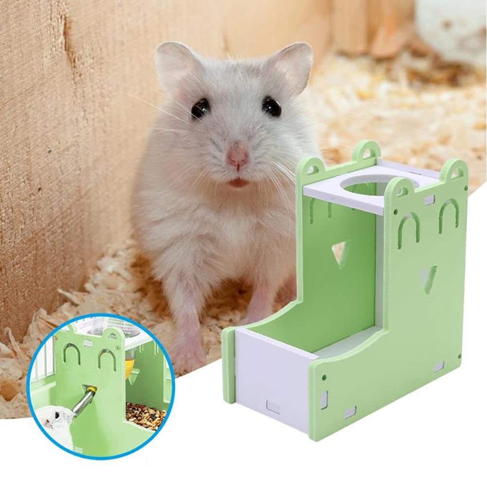 Petlex 2-Pack Small Animal Water Bottle with Food Container - 2 in 1 Hanging Water Dispenser & Food Bowl Feeder for Hamsters, Rabbits, Guinea Pigs, Chinchillas & Hedgehogs - Perfect for Cage Accessories & Pet Hydration Solutions