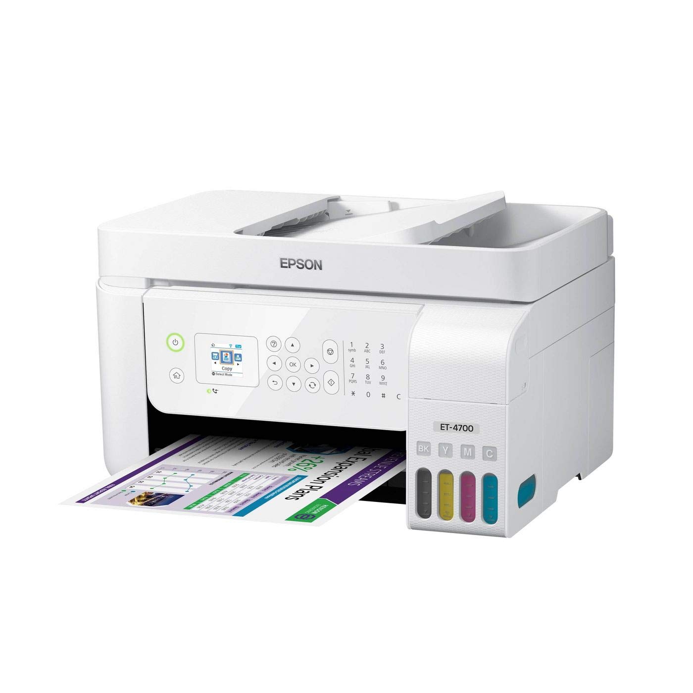 Epson EcoTank ET-4700 Wireless All-in-One Supertank Inkjet Printer with Scanner, Copier & Fax - High-Yield Printing for Home Office & Small Business Use