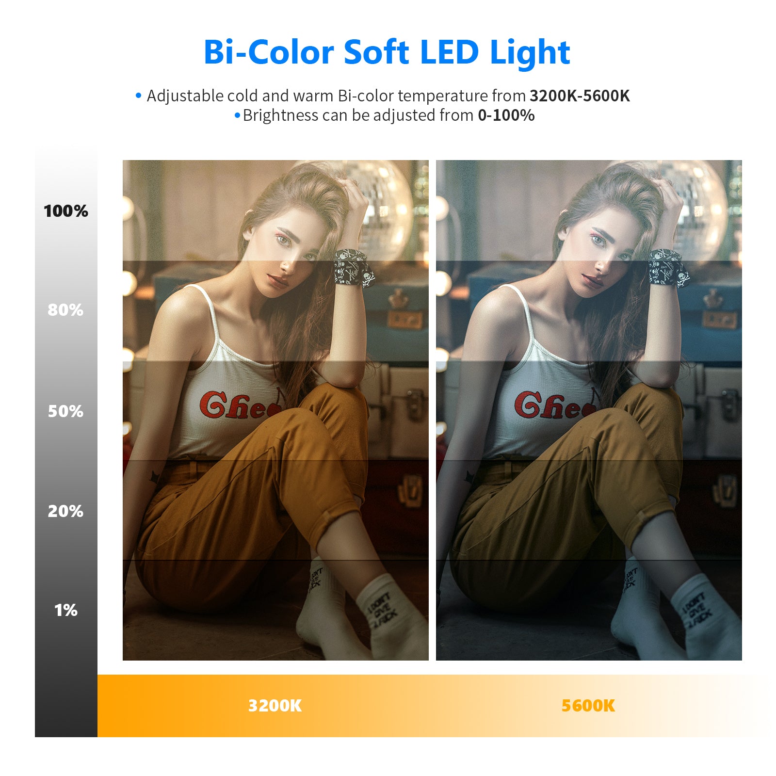 NEEWER 2 Pack NL 192AI Bi-Color LED Panel Light Kit with Adjustable Brightness & Color Temperature - Perfect for Photography, Videography, and Studio Lighting