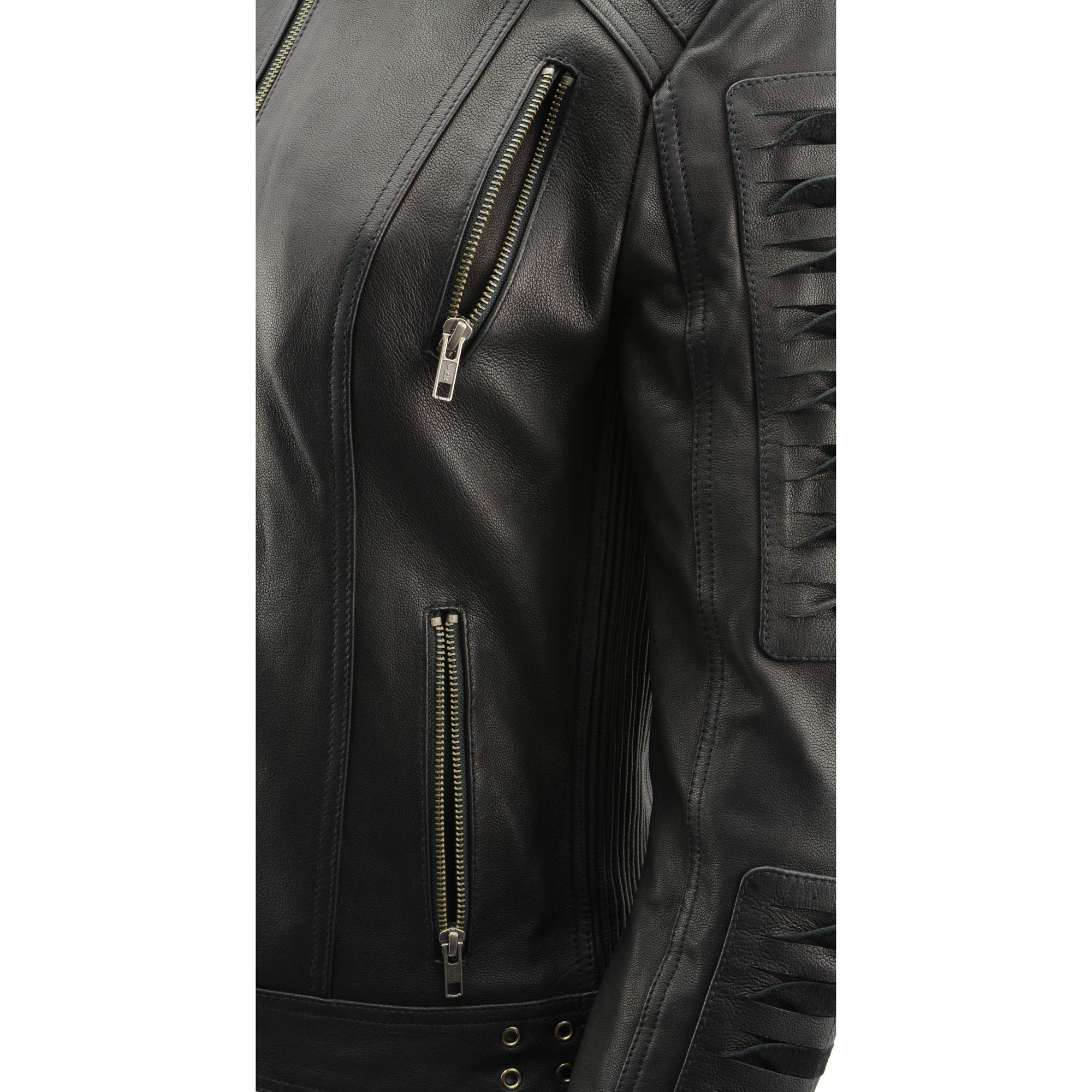 Milwaukee Women's Premium Leather Jacket with Hood - Stylish Casual Outerwear for Everyday Wear - Perfect for Work, Travel & Outdoor Activities