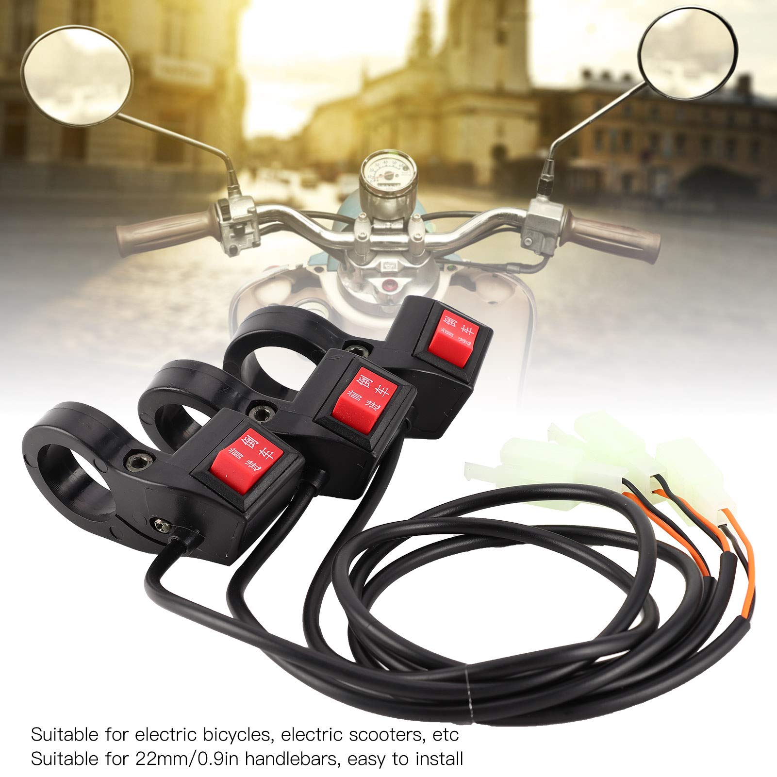 3Pcs Electric Scooter Handlebar Gear Switch - Forward & Reverse Switch Replacement Parts for E-Scooters - Perfect for Commuting & Urban Transportation
