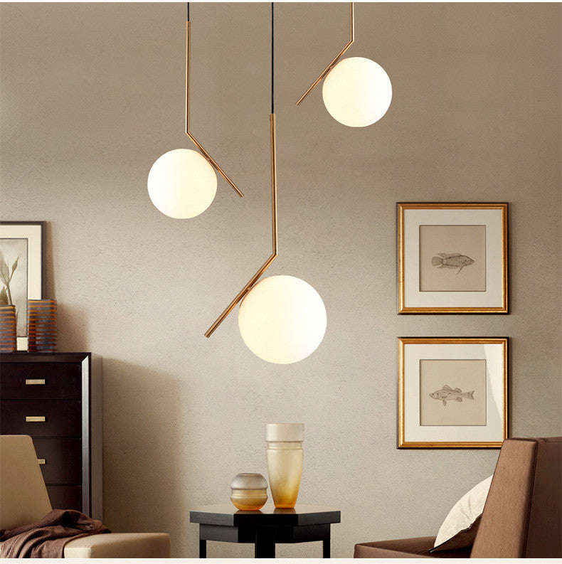 Flos Gold Pendant Light - Modern Hanging Chandelier for Dining Room, Kitchen Island & Bedroom Lighting Decor