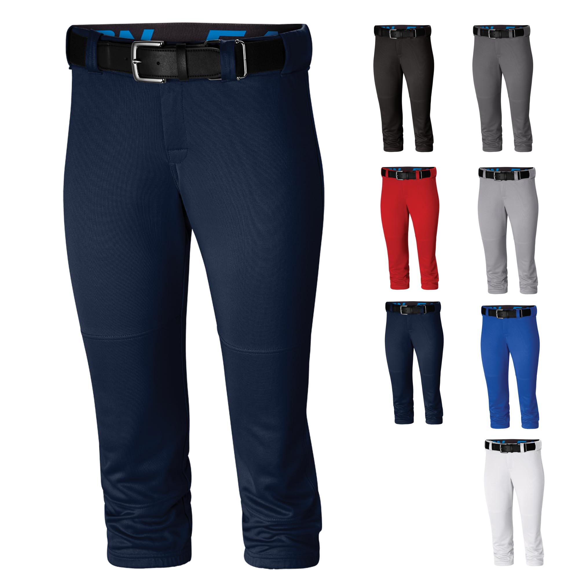 Easton Women's Pro Elite Fastpitch Softball Pants - Breathable & Flexible for Competitive Play | Adult Sizes S-XXL | Black/White/Navy Options | Perfect for Tournaments & Practice