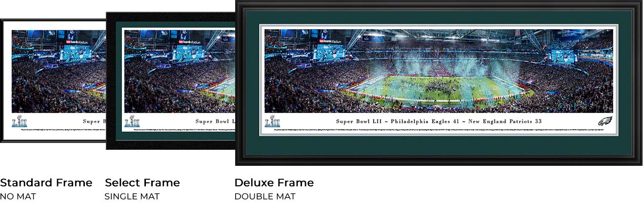 Philadelphia Eagles Super Bowl 2018 Champions Panoramic Poster - NFL Wall Decor for Man Cave & Game Room by Blakeway Panoramas
