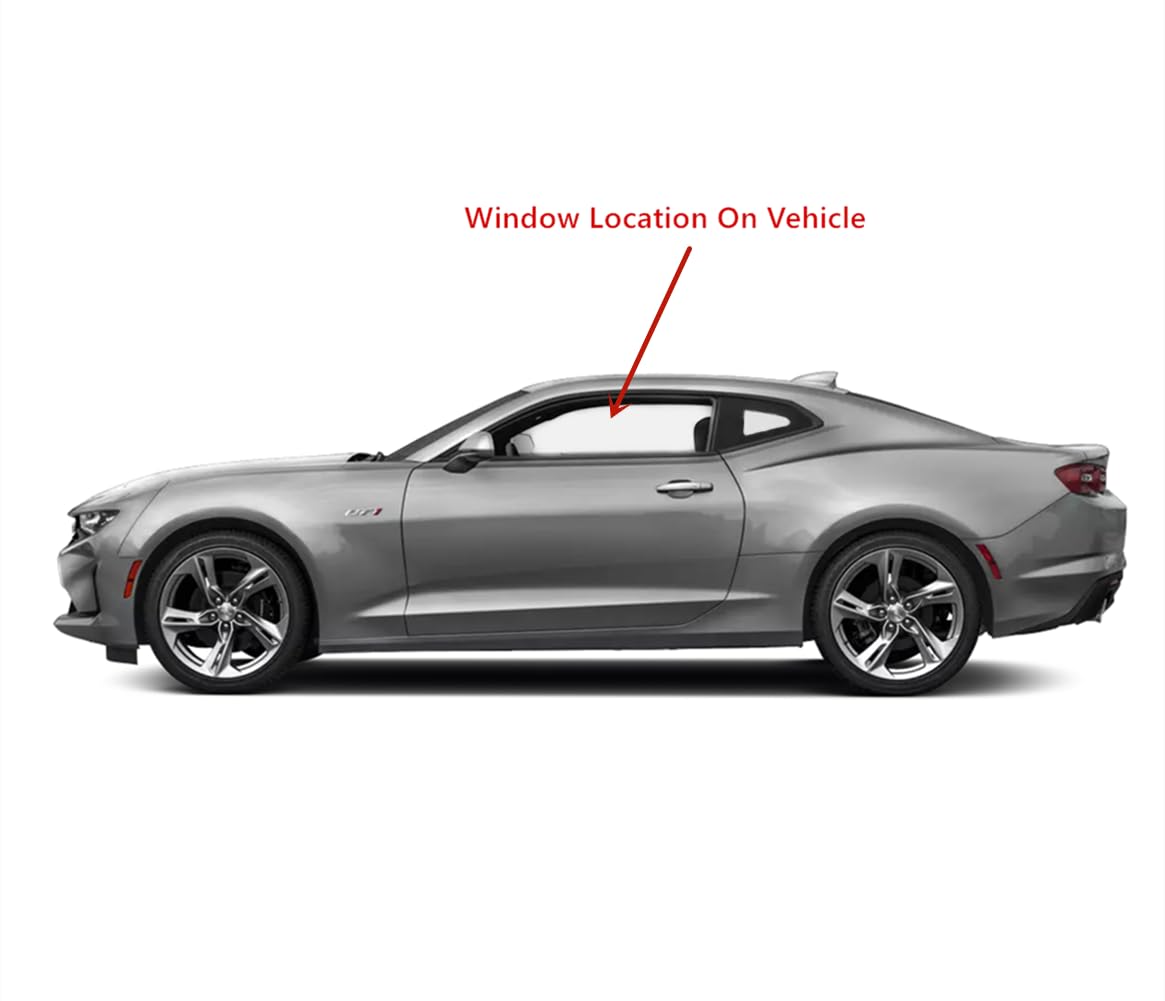 Chevrolet Camaro 2016-2024 Driver Side Window Glass Replacement - Left Door Glass for 2 Door Coupe Models | Perfect for Auto Repair & Window Replacement