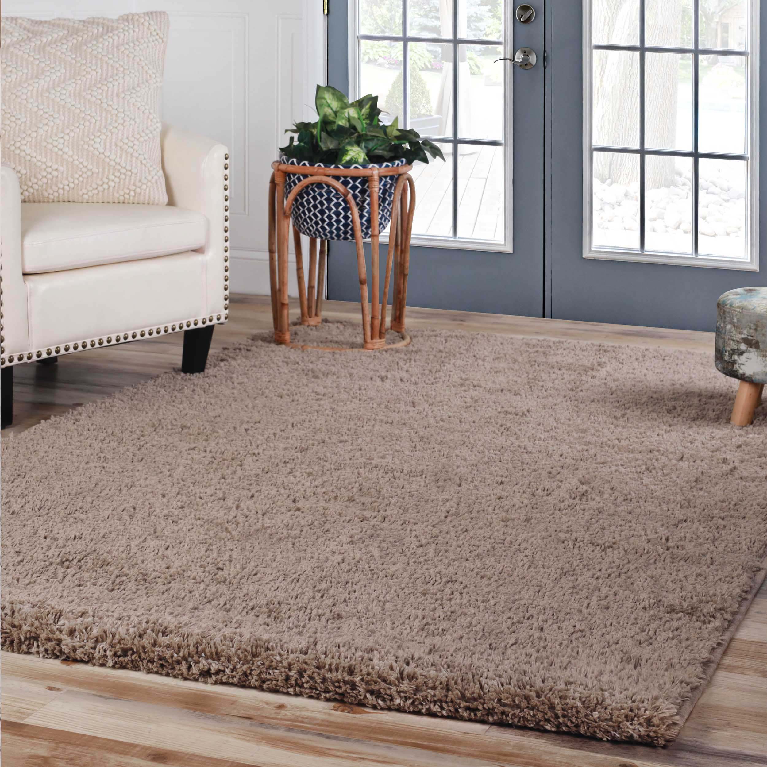 Berlin Solid Indoor Plush Shag Runner Rug - Soft Area Rug for Living Room, Bedroom, Nursery - Non-Slip Comfortable Floor Mat for Home Decor