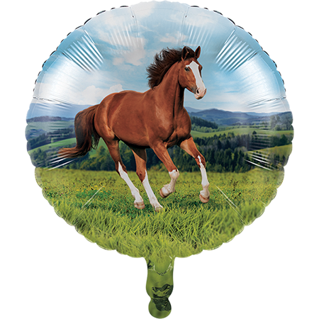 45cm Horse and Pony Foil Balloon for Birthday Party Decorations, Baby Shower, and Farm Theme Events - Perfect for Kids Room Decor and Animal Lovers