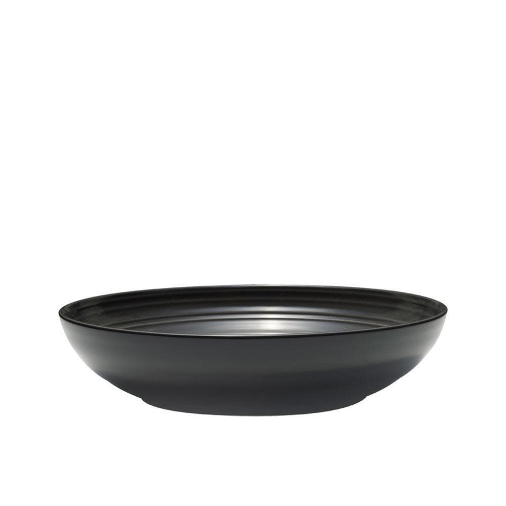 Swirl Black Coupe Dinner Plates Set of 4 with Graphite Ombre Accent - Elegant Tableware for Fine Dining, Dinner Parties & Special Occasions