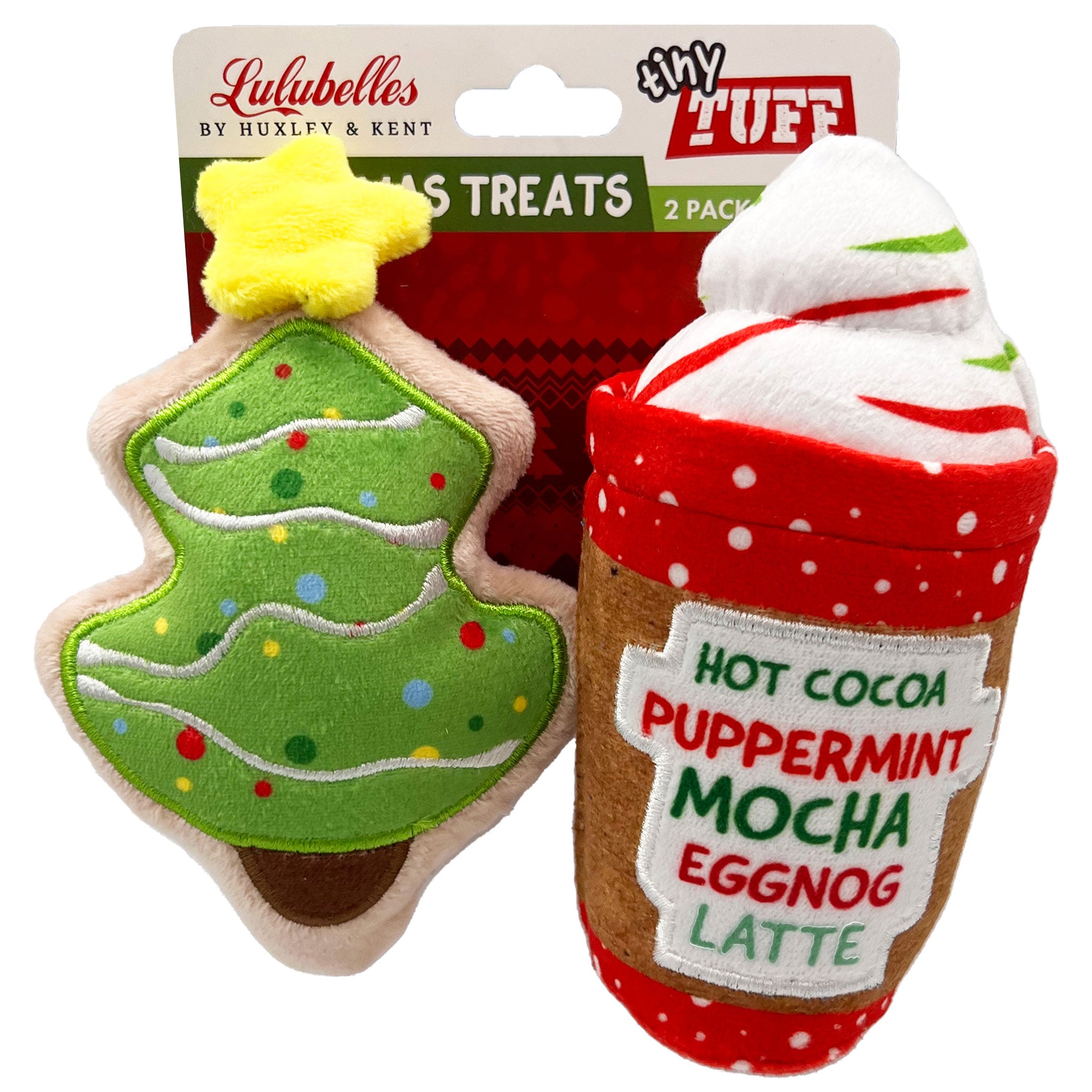 Huxley & Kent Tiny Tuff Christmas Treats - Durable Multi Dog Toys for Small & Medium Breeds - Perfect for Holiday Playtime & Training Gifts