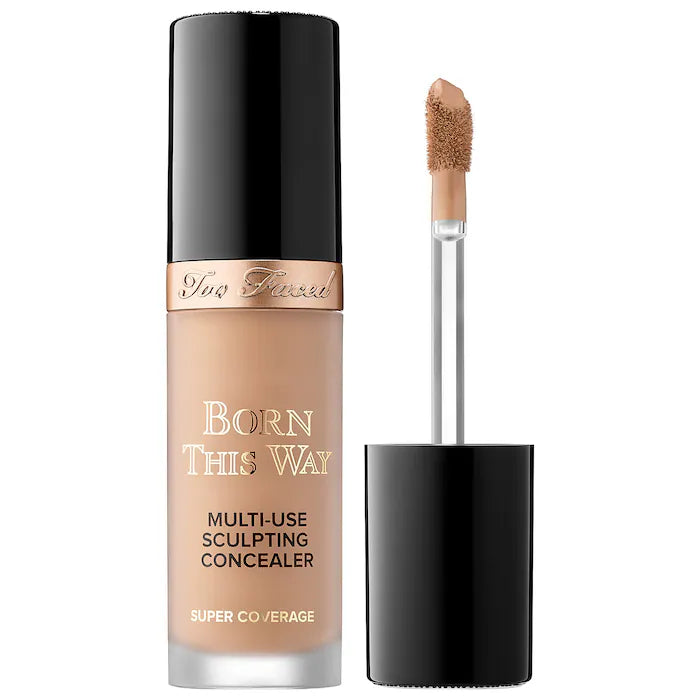 Too Faced Born This Way Super Coverage Multi-Use Concealer - Full Coverage, Natural Finish for Dark Circles, Blemishes & Contouring (Makeup & Beauty Essentials)