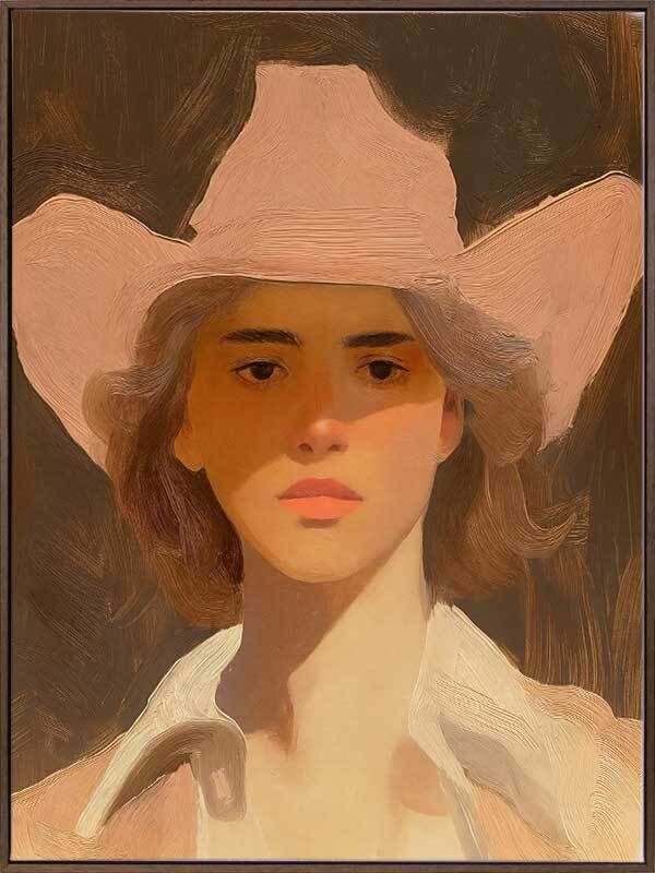 Annie's Dusty Ride Canvas Art Print - Western Cowgirl Wall Decor for Living Room, Bedroom & Office - Perfect for Home, Ranch & Country Style Interiors