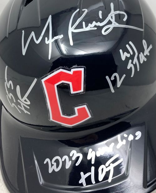 Manny Ramirez Autographed Cleveland Guardians Full Size Batting Helmet with 3 Inscriptions - Authentic MLB Memorabilia for Baseball Fans & Collectors - Perfect for Display, Gifts, and Sports Memorabilia Collections