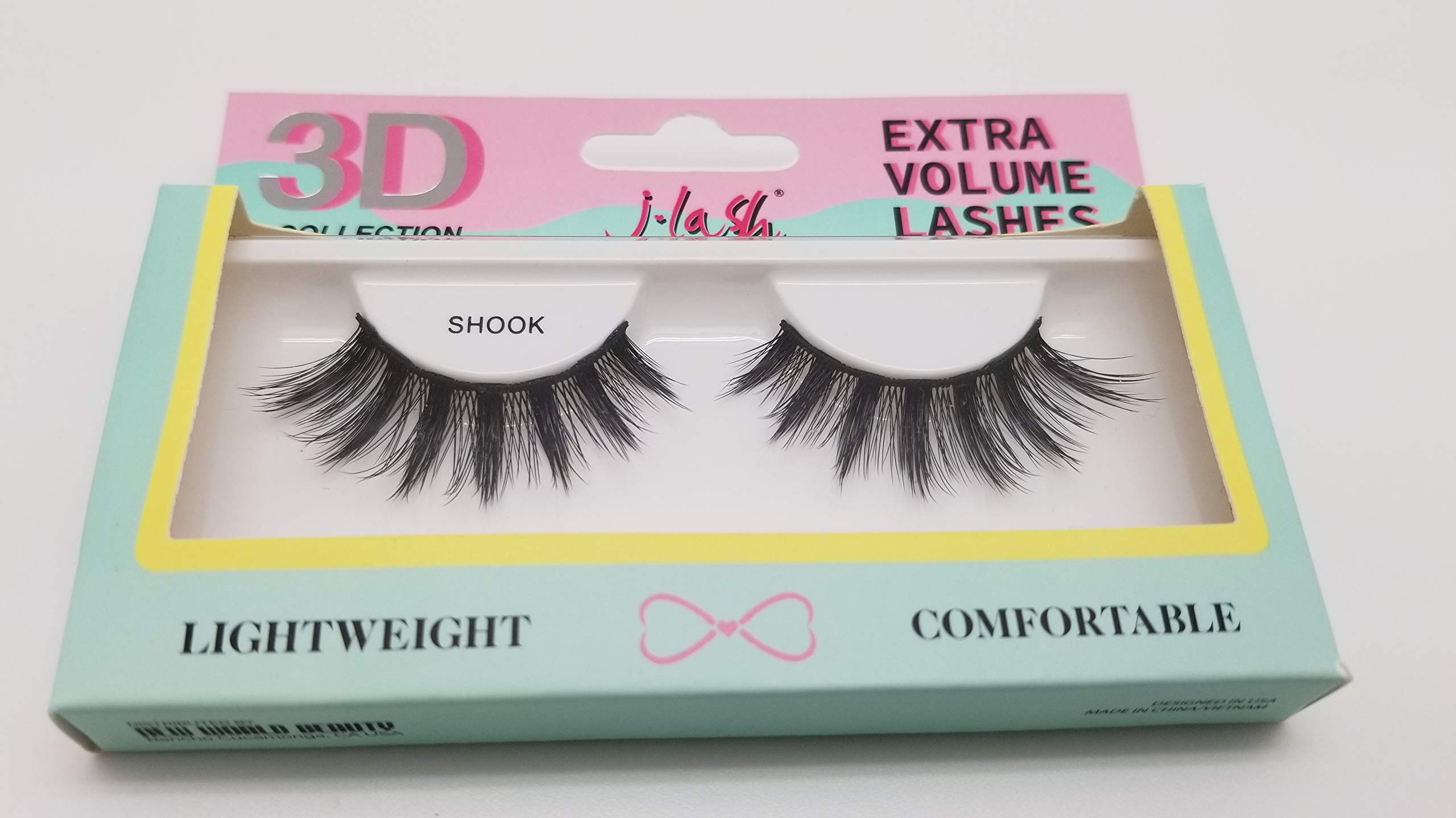 3D False Eyelashes - 100% Handmade Faux Mink Lashes (SHOOK) for Natural Volume & Glamorous Look | Perfect for Parties, Weddings & Daily Wear
