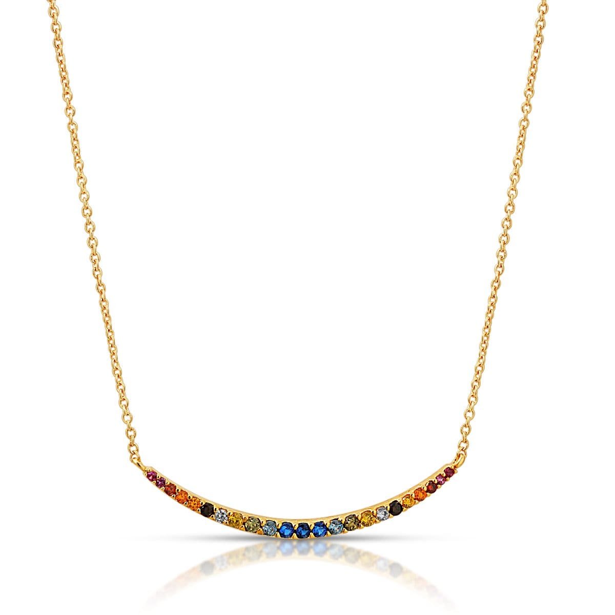 Rainbow Arc Necklace - Dainty Colorful Pendant Jewelry for Women | Perfect for Everyday Wear, Gifts & Special Occasions