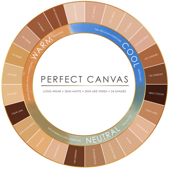 Temptu Tan/Deep Perfect Canvas Airbrush Foundation 6 Pack - Professional Airbrush Makeup Kit for Flawless Coverage - Perfect for Bridal, Photo Shoots & Special Events