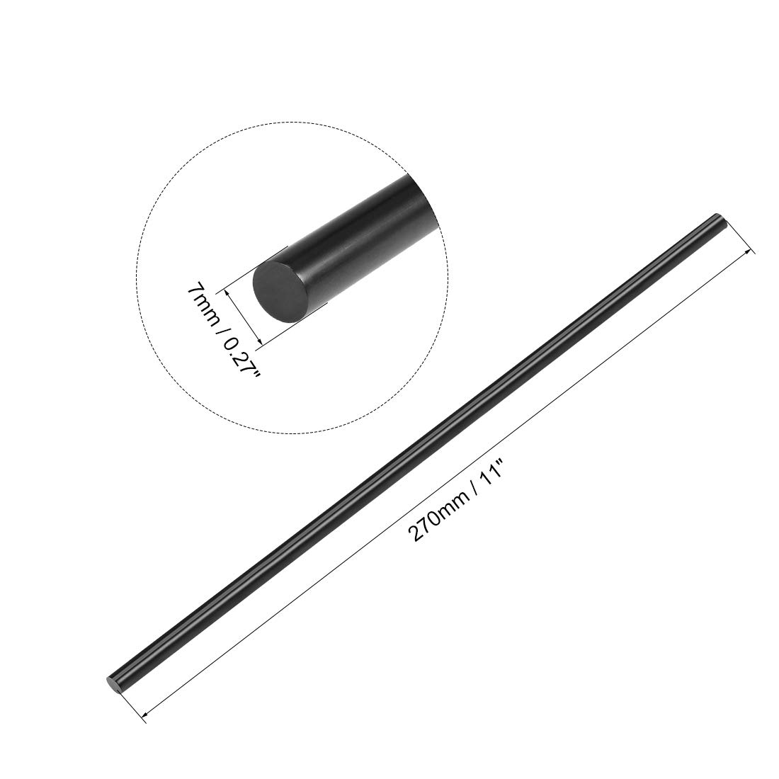 uxcell Mini Hot Glue Gun Sticks 11-inch x 0.27-inch - 20pcs Black Adhesive Sticks for DIY Crafts, Home Repairs & School Projects | Compatible with Most Glue Guns